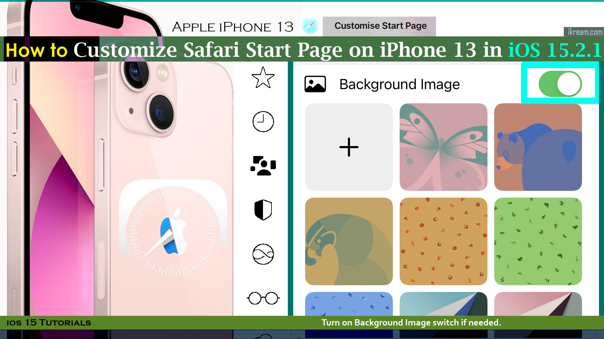 How to Customize Safari Start Page on iPhone 13 (iOS 15.2.1) - iKream