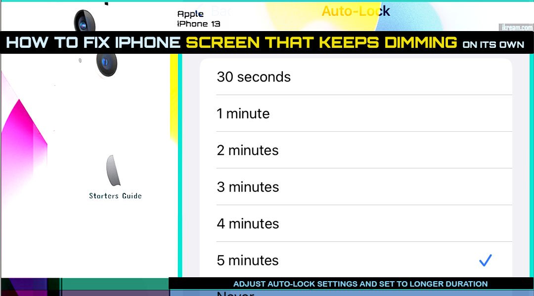 How to fix the iPhone 13 Brightness that keeps Dimming - iKream