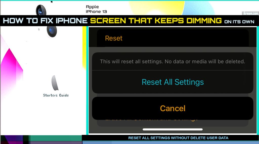 How to fix the iPhone 13 Brightness that keeps Dimming - iKream