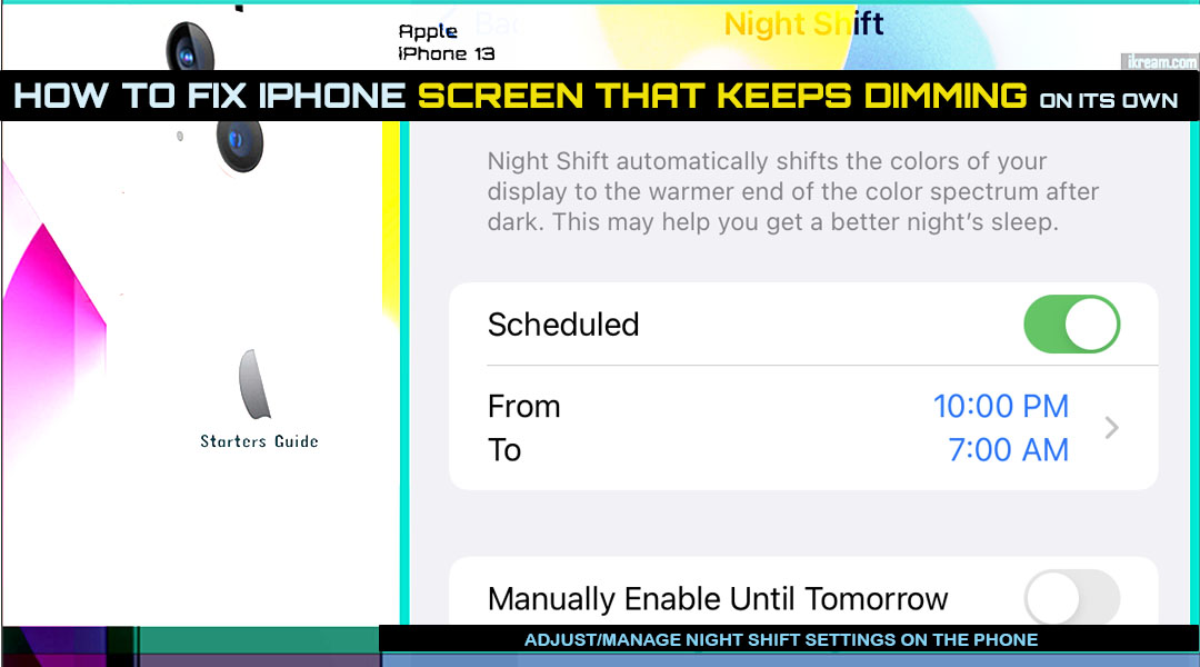 How to fix the iPhone 13 Brightness that keeps Dimming iKream