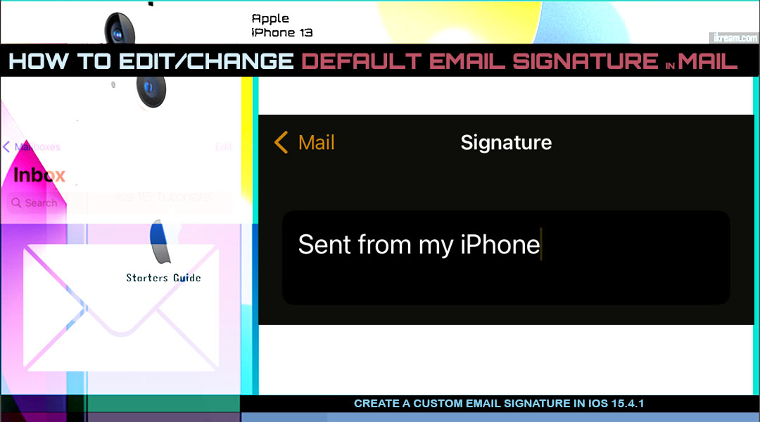 how to change email signature on iphone 13