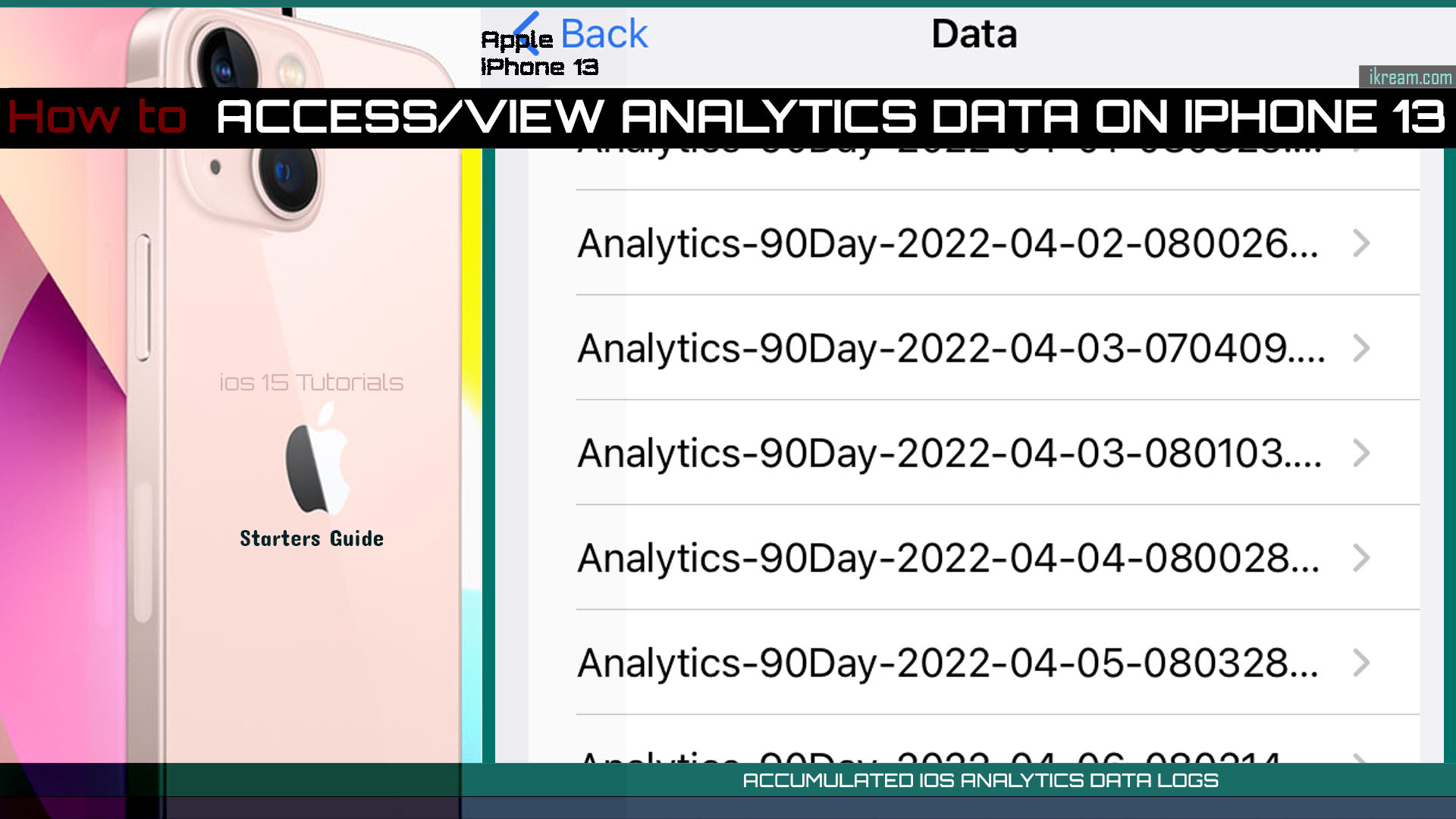 How to View Analytics Data on iPhone 13 - iKream