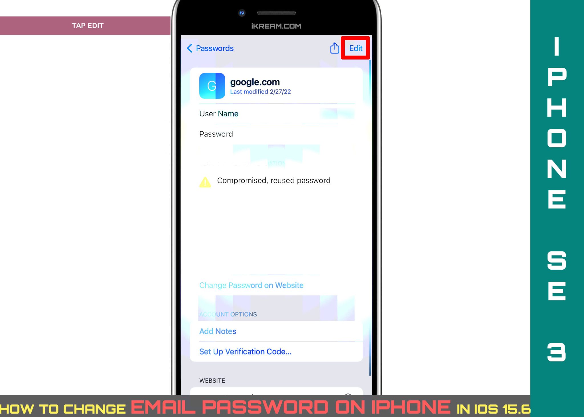 How to Access/Change Email Password on iPhone SE 2022 - iKream